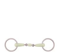 Mors double brisures pour cheval inox BR Equitation Apple Mouth Vert 11,5 cm
