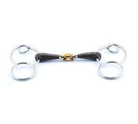 Mors double brisures pour cheval Jump'In Pessoa allemand Marron 135 mm