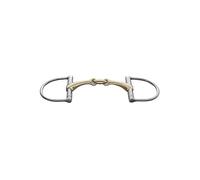 Mors double brisures pour cheval Sprenger Dynamic RS D-ring Snaf Doré 13,5 cm