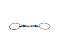 Mors double brisures pour cheval Trust Sweet Iron Brass ring Bleu 14,5 cm