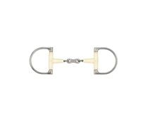 Mors double joint + maillon Soyo Happy mouth Blanc 125 mm