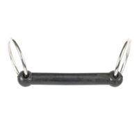 Mors droit pour cheval en caoutchouc Harry's Horse Noir 14,5 cm