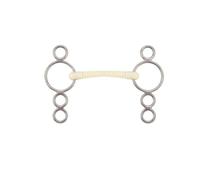 Mors droit Soyo Happy mouth pessoa "ribbed" Blanc 125 mm