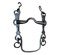 Mors espagnol pour cheval articulé en acier inoxydable Zaldi 5/8 nº2C Noir 12,5 cm