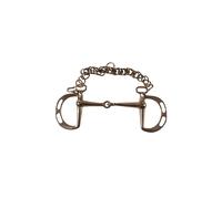 Mors espagnol pour cheval articulé Umbria Equitazione SS Uxeter Marron 13,5 cm