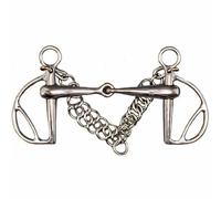 Mors espagnol pour cheval brisé à passes en inox Tattini Argenté 11 cm