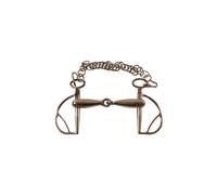 Mors espagnol pour cheval creux Umbria Equitazione Kimberwick Marron 12,5 cm