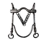 Mors espagnol pour cheval en acier inoxydable Zaldi 162 Noir 13,5 cm