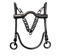 Mors espagnol pour cheval en acier inoxydable Zaldi 163 Noir 13,5 cm