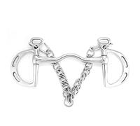 Mors Kimberwicke en acier inoxydable |Rouleau à bouche à port bas pour le guidage du cheval |Chew - Mors dissuasif pour entraînement/équitation/toilettage |Tailles 4,9 pouces et (The horse's mouth is