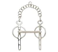 Mors Liverpool pour cheval à 3 fentes embouchure droite Sefton SS Slot Argenté 13,5 cm