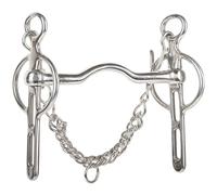 Mors Liverpool pour cheval passage de langue avec 2 passants Harry's Horse Argenté 12,5 cm
