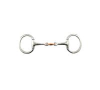 Mors olive double brisures losange en cuivre Premier Equine Eggbutt Argenté 15 cm