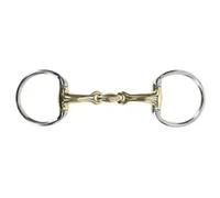 Mors olive pour cheva double brisures pour cheval QHP Doré 10,5 cm