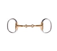 Mors olive pour cheval à canon double brisure et en cuivre Horze Doré 12,5 cm