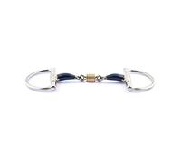 Mors olive pour cheval avec double brisure et anneaux en cuivre Jump'In Argenté 125 mm