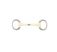 Mors olive pour cheval bague rond simple joint Soyo Happy mouth Blanc 125 mm