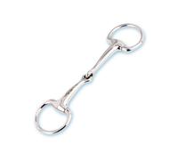 Mors olive pour cheval bradoon de cout d'oeuf Stübben Argenté 9,5 cm