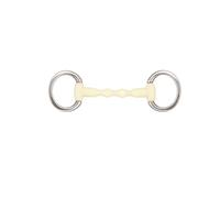 Mors olive pour cheval droit Soyo Happy mouth "mullen" 125 mm Blanc 125 mm