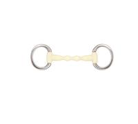 Mors olive pour cheval droit Soyo Happy mouth "mullen" 145 mm Blanc 145 mm