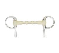 Mors olive pour cheval droit Soyo Happy mouth "mullen" Argenté 125 mm