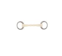Mors olive pour cheval droit Soyo Happy mouth "mullen" poney/bride Blanc 125 mm