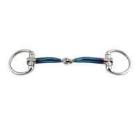 Mors olive pour cheval Trust Sweet Iron Eggbutt Bradoon Jointed 12 Bleu 13,5 cm