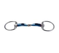 Mors olive pour cheval Trust Sweet Iron Eggbutt Jointed 16 Bleu 11,5 cm