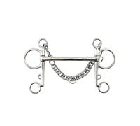 Mors pelham droit Premier Equine Argenté 12,5 cm