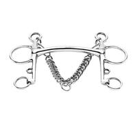Mors pelham pour cheval en acier inoxydable Sprenger Basic Argenté 125x12 mm