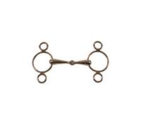 Mors pessoa à 3 anneaux creux pour cheval Umbria Equitazione Marron 13,5 cm