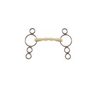Mors pessoa à 4 anneaux pour cheval Happy Mouth HM Mullen Marron 12,5 cm
