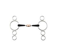 Mors pessoa avec 4 anneaux en caoutchouc Premier Equine Argenté 11,5 cm