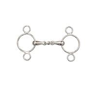 Mors pessoa double brisure pour cheval T de T Argenté 145 cm