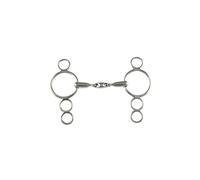 Mors pessoa double brisure pour cheval Umbria Equitazione Argenté 13,5 cm