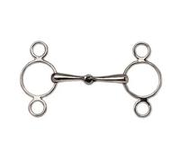 Mors pessoa pour cheval 3 anneaux Sefton Argenté 12,5 cm