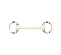 Mors pessoa pour cheval à 3 anneaux Happy Mouth Mullen Blanc 12,5 cm