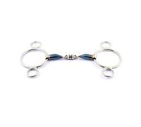 Mors pessoa pour cheval avec double brissure Jump'In Argenté 135 mm
