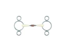 Mors pessoa pour cheval avec rouleau en cuivre Soyo Noir 115 mm
