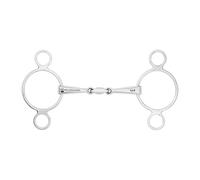 Mors pessoa pour cheval brisure double Waldhausen Argenté 13,5 cm