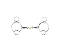 Mors pessoa pour cheval double brisure Premier Equine Gris 12,5 cm