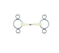 Mors pessoa simple joint pour cheval Soyo Happy Mouth Argenté 115 cm