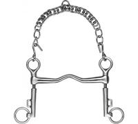 Mors pour cheval à pompe branches courtes inox satin Feeling Argenté 125 mm
