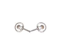 Mors pour cheval avec anneaux Pool's Western Argenté 12,5 cm