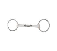 Mors pour cheval avec filet double brisure anneau Beris Argenté 7,5 cm x 125 mm