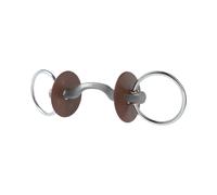 Mors pour cheval avec passage de langue et anneau,doux Beris Konnex Gris 140 mm