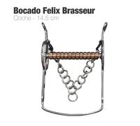 Mors pour cheval d'attelage Zaldi Felix Brasseur FB-2121114-56 Argenté 14,5 cm