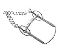 Mors pour cheval droit cintré à barrette Feeling Argenté 155 mm