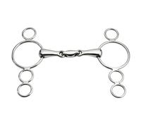 Mors pour cheval Feeling 4 anneaux Anatomic Argenté 125 mm