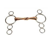 Mors pour cheval Feeling 4 Anneaux cuivre Doré 135 mm